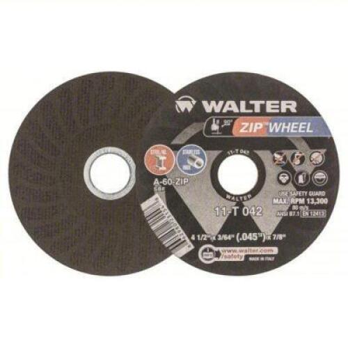 DESCRIPTION: (25) CUT OFF WHEELS BRAND/MODEL: WALTER ZIP WHEEL SIZE: 6X3/64 RETAIL$: $189.50 TOTAL QTY: 25