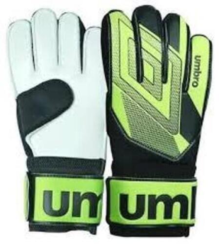 DESCRIPTION: (1) JUNIOR SOCCER GOALIE GLOVES BRAND/MODEL: UMBRO INFORMATION: GREEN SIZE: SIZE JUNIOR RETAIL$: $17.49 EA QTY: 1