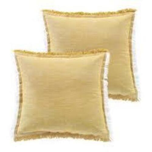 DESCRIPTION: (2) PACKS OF (2) TROW PILLOWS BRAND/MODEL: BETTER HOMES AND GARDENS INFORMATION: FRINGED EDGE SIZE: 20X20 RETAIL$: $23.02 EA QTY: 2