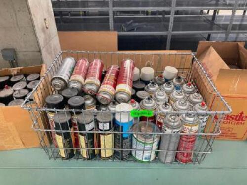 LARGE GROUP OF ASSORTED SPRAY ADHESIVE / SOLUTIONS / CHEMICALS / ETC.
