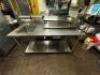 STAINLESS STEEL PREP TABLE W/ SINGLE COMPARTMENT SINK - 3