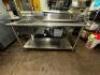 STAINLESS STEEL PREP TABLE W/ SINGLE COMPARTMENT SINK - 11