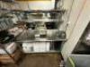STAINLESS PREP TABLE W/ TWO TIER SHELF AND HEAT LAMP - 4