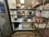 STAINLESS PREP TABLE W/ TWO TIER SHELF AND HEAT LAMP - 7