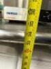 STAINLESS PREP TABLE W/ TWO TIER SHELF AND HEAT LAMP - 15