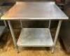 3' STAINLESS STEEL PREP TABLE WITH UNDERSHELF - 2
