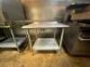 3' STAINLESS STEEL PREP TABLE WITH UNDERSHELF - 3