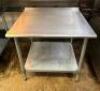 3' STAINLESS STEEL PREP TABLE WITH UNDERSHELF - 4