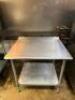 3' STAINLESS STEEL PREP TABLE WITH UNDERSHELF - 5