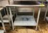 3' STAINLESS STEEL PREP TABLE WITH UNDERSHELF
