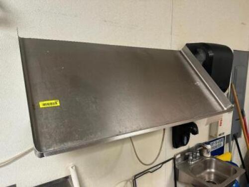 STAINLESS STEEL ANGLED WALL SHELF