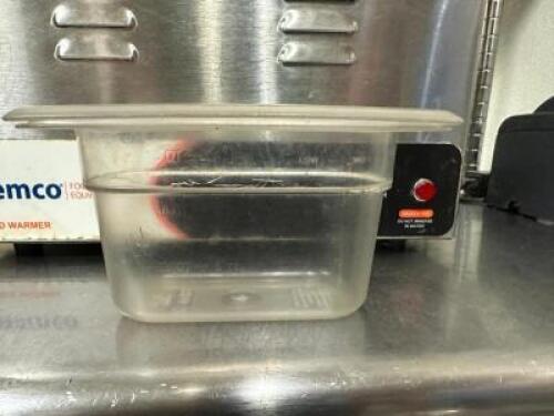 (8)- 1/9TH SIZE PLASTIC INSERTS WITH LIDS