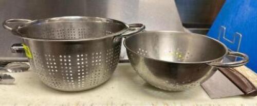 (2)- METAL STRAINERS