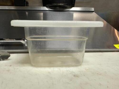 (7)- 1/9TH SIZE PLASTIC INSERTS WITH LIDS