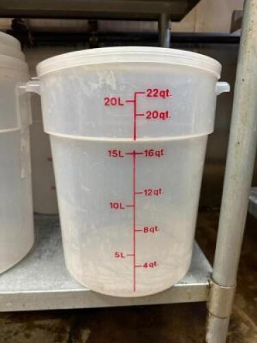 (3)- 22QT CONTAINERS WITH LIDS