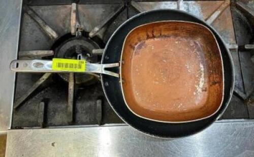 (2)- ASSORTED SIZED SKILLETS