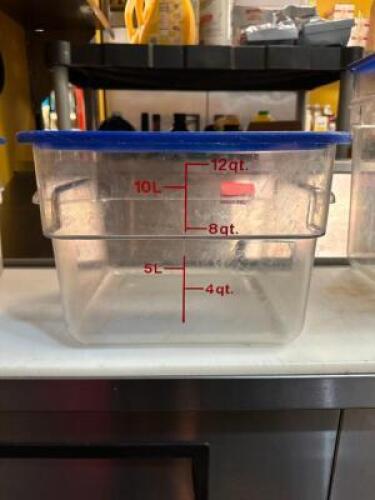 (3)- 12QT FOOD BINS WITH LIDS