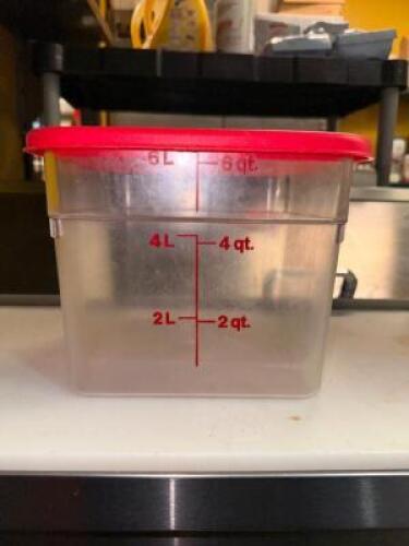 (3)- 6QT FOOD BINS WITH LIDS