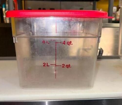(3)- 6QT FOOD BINS WITH LIDS