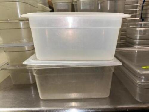 (2)- FOOD STORAGE BINS WITH LIDS