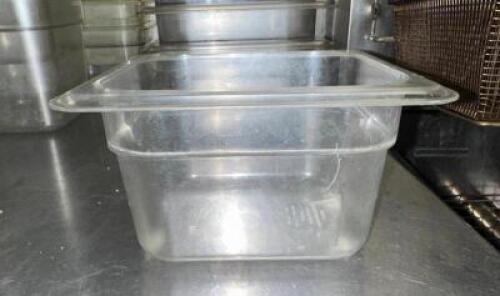 (10)- 1/6TH SIZE PLASTIC INSERTS WITH LIDS