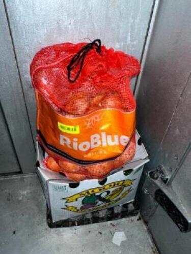 PARTIAL BAG OF ONIONS