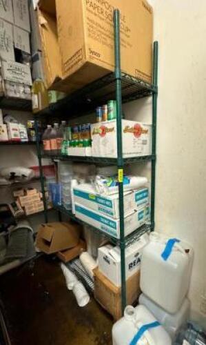 RUBBER COATED GREEN SHELVING UNIT