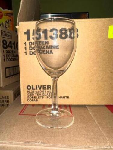 (8) - CT. BOX OF WINE GLASSES