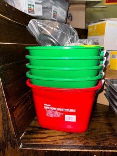 (5) - SANITIZER BINS