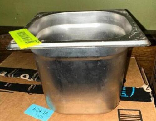 (8) - 1/6 SIZED STAINLESS STEEL INSERTS