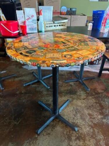 3 FT. HIGH TOP CUSTOM BUILT DINNING TABLE