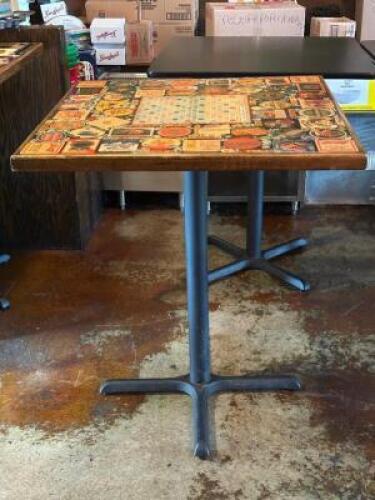 3 FT. HIGH TOP CUSTOM BUILT DINNING TABLE