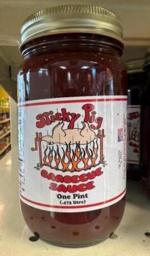 (8) PINT JARS OF STICKY PIG BBQ SAUCE