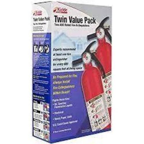 MULTIPURPOSE FIRE EXTINGUISHERS, 2 PACK, RED