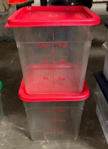 (2) 8 QT. INGREDIENTS BINS WITH LIDS