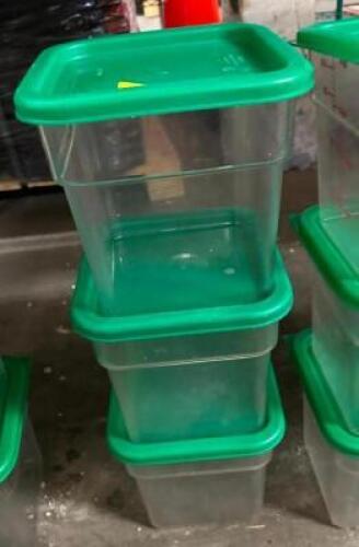 (3) 4 QT. INGREDIENTS BINS WITH LIDS