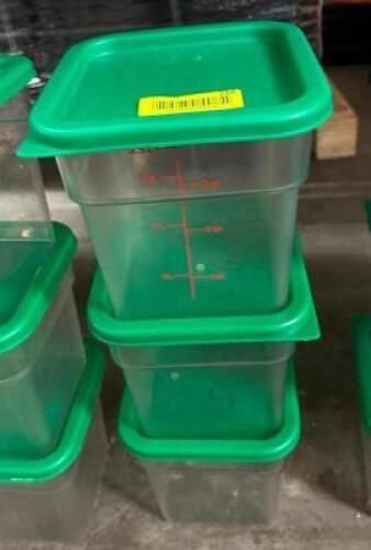 (3) 4 QT. INGREDIENTS BINS WITH LIDS