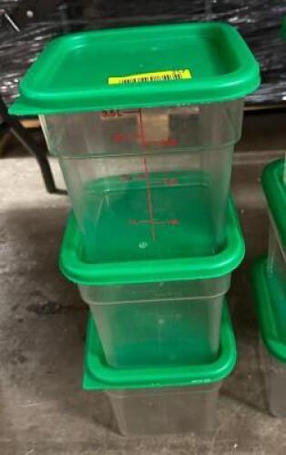 (3) 4 QT. INGREDIENTS BINS WITH LIDS