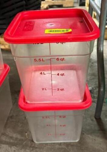 (2) 8 QT. INGREDIENTS BINS WITH LIDS