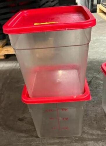 (2) 8 QT. INGREDIENTS BINS WITH LIDS