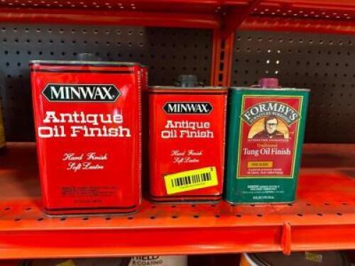 (4)- ASSORTED OIL FINISHES