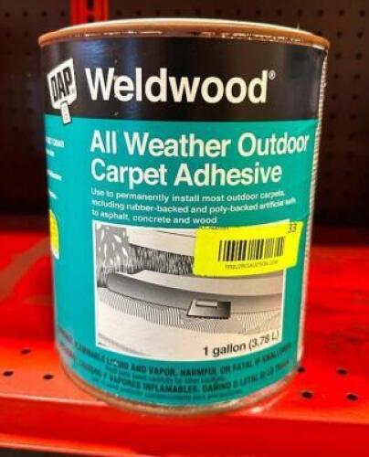 (2)- ALL WEATHER OUTDOOR CARPEST ADHESIVE