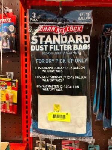 (2)- STANDARD DUST FILTER BAGS