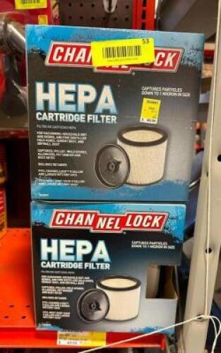 (3)- HEPA CARTRIDGE FILTERS