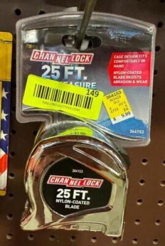 (2) 25' NYLON COATED TAPE MEASURE