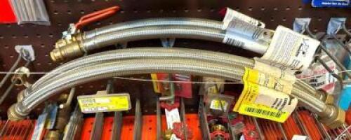 (4) WATER HOSES WITH BALL VALVE