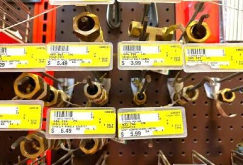 ASSORTED ADAPTERS, UNIONS, AND CONNECTORS AS SHOWN