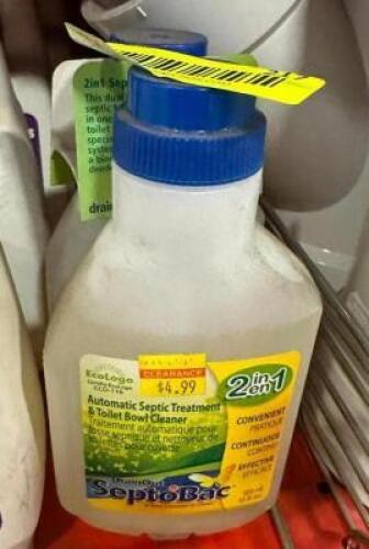 (2) BOTTLES AUTOMATIC SEPTIC TREATMENT AND TOILET BOWL CLEANER