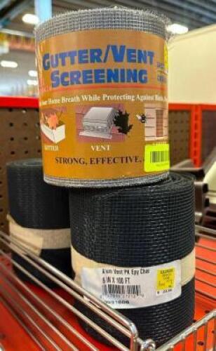 ASSORTED GUTTER/VENT SCREENING