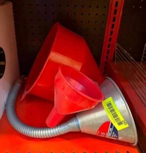 ASSORTED FUNNELS AS SHOWN
